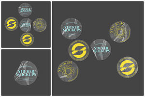 Transparent Sticker Mockup, a Merchandise Mockup by Unerispace
