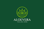 Abstract Aloe Vera Plant Logo Badge, a Branding & Logo Template by Signatoro (Thumbnail 3 of 3)
