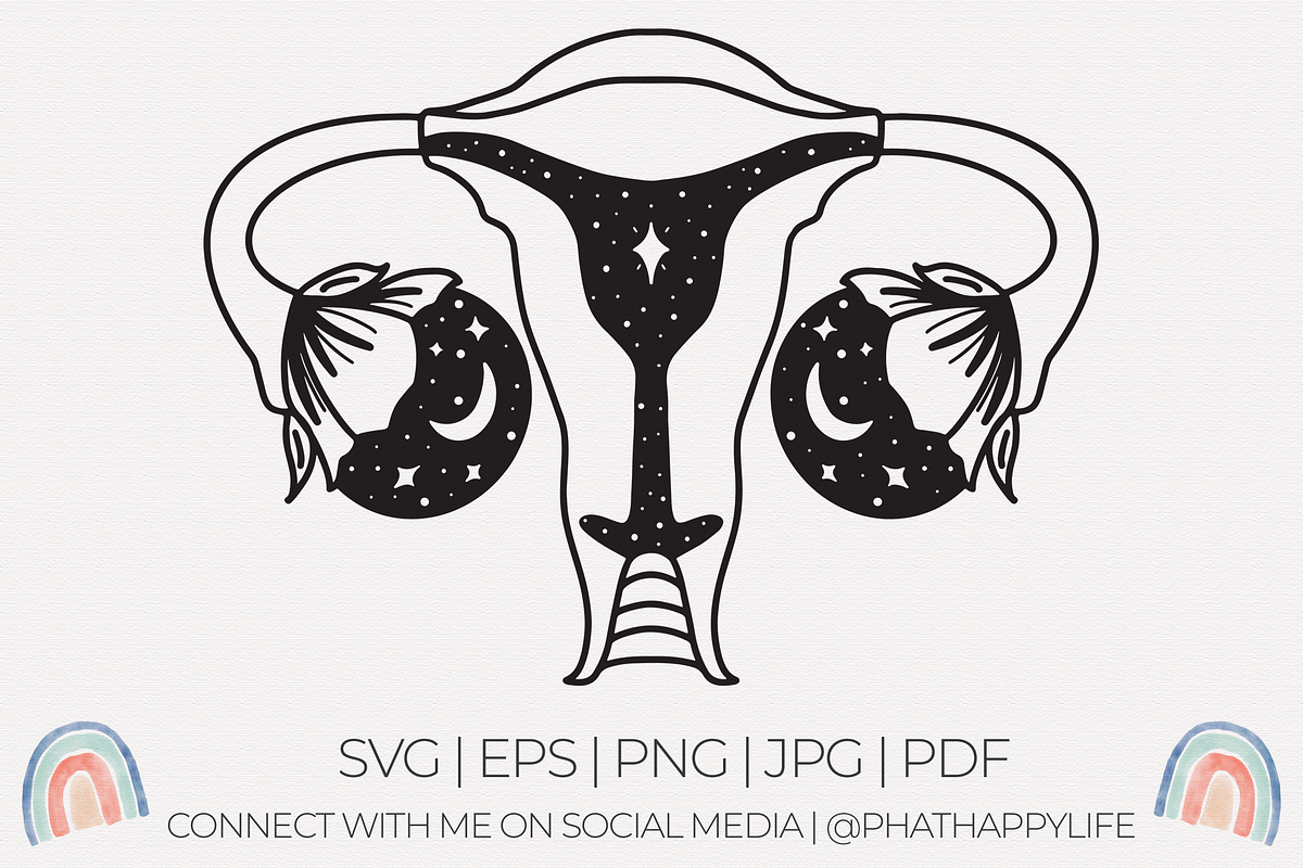 Celestial Uterus Cut File, a Healthcare Illustration by Phat Happy Life (Photo 1 of 5)