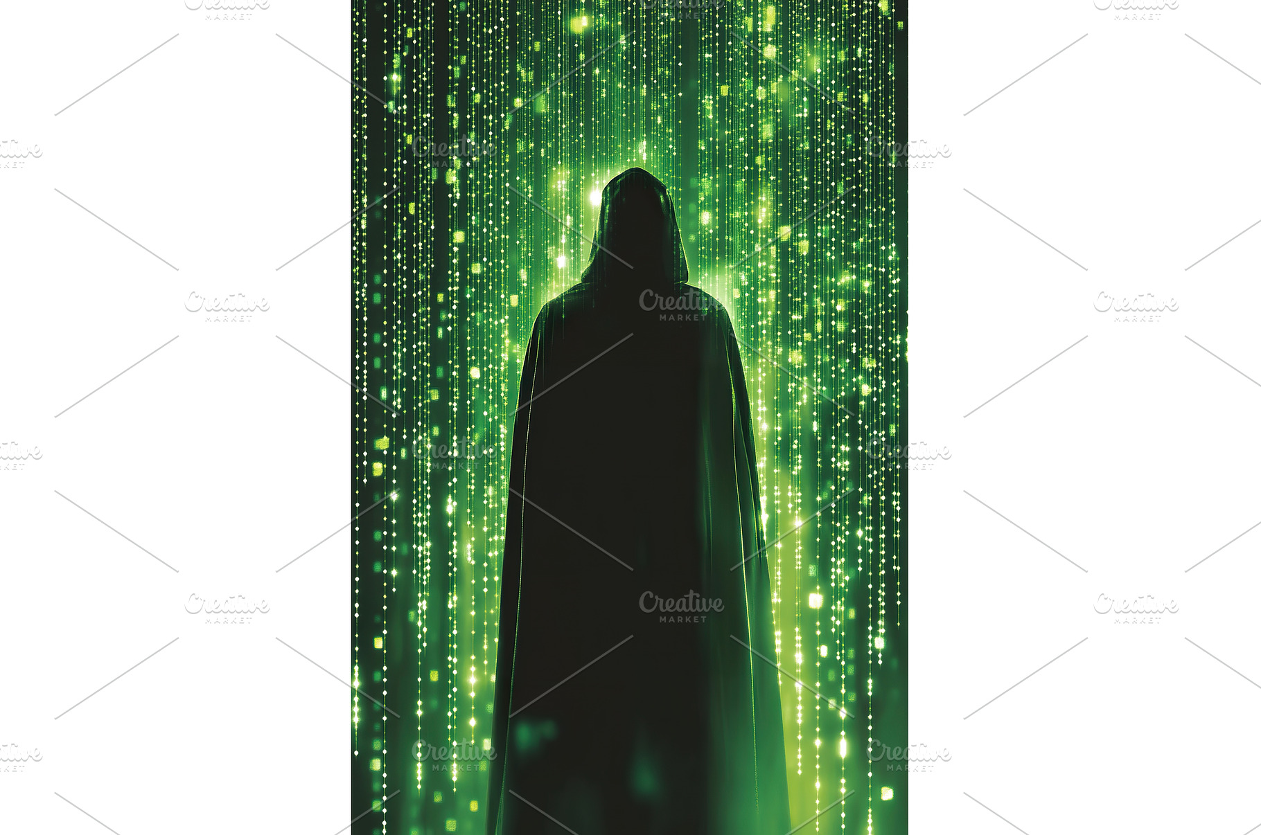 Mysterious cloaked figure shrouded, an Abstract Photo by Lermont51