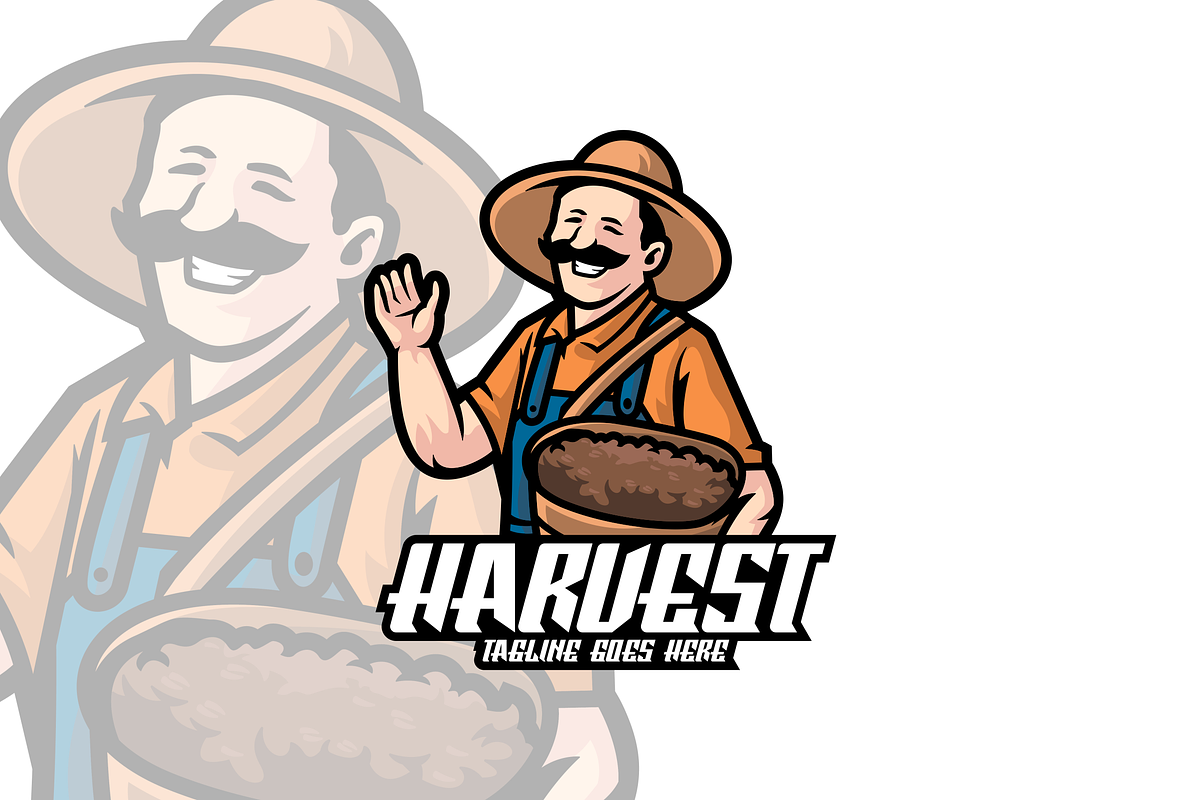 Harvest Cartoon Logo Design., a Branding & Logo Template by VectorCraft