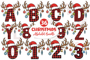 Christmas Alphabet Latter Bundle, an Illustration by Dream Creation