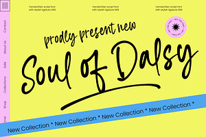 Soul Dalsy Handwritten Script Font