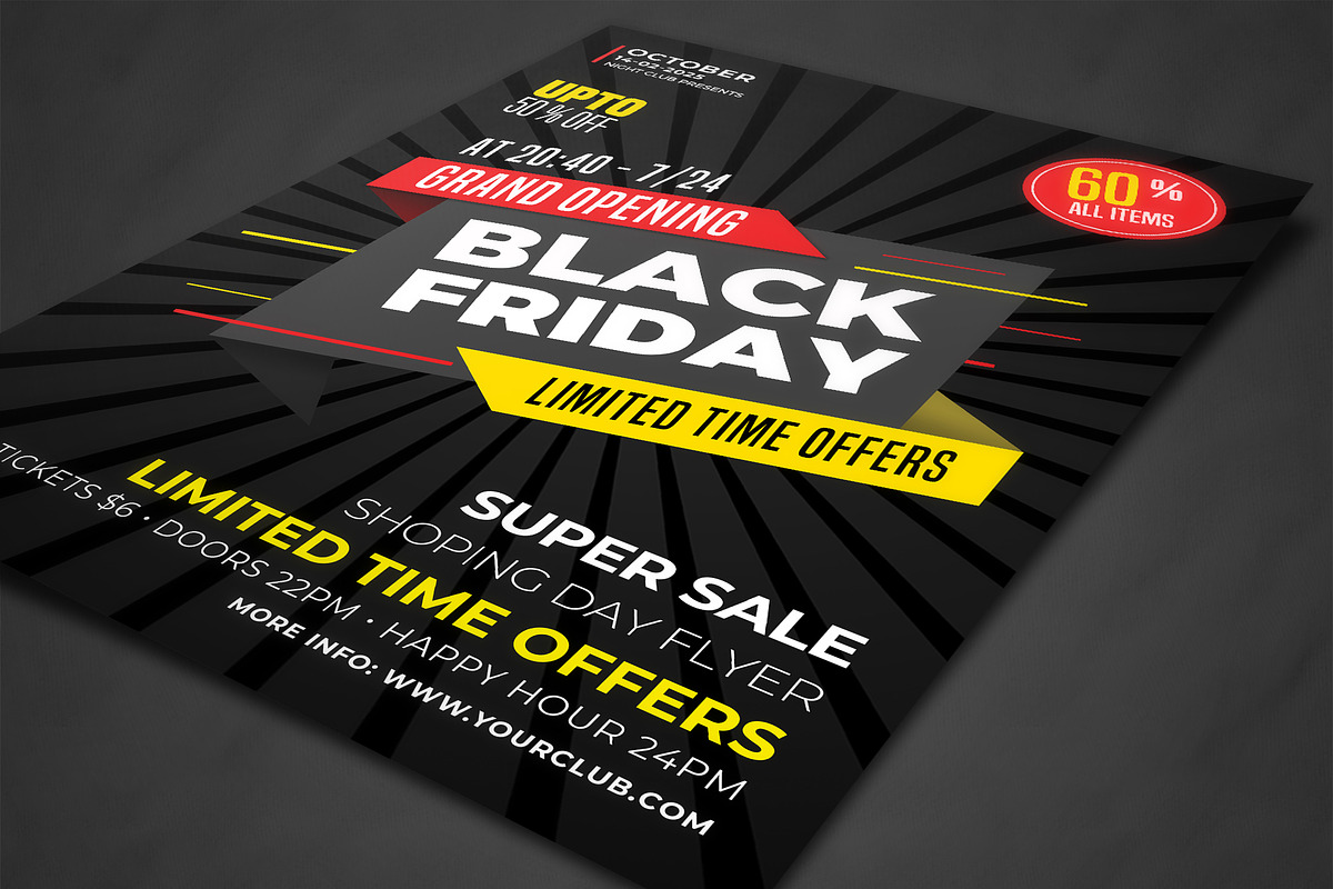 Black Friday Sale Flyer, a Flyer Template by AfzaalGraphics (Photo 2 of 4)