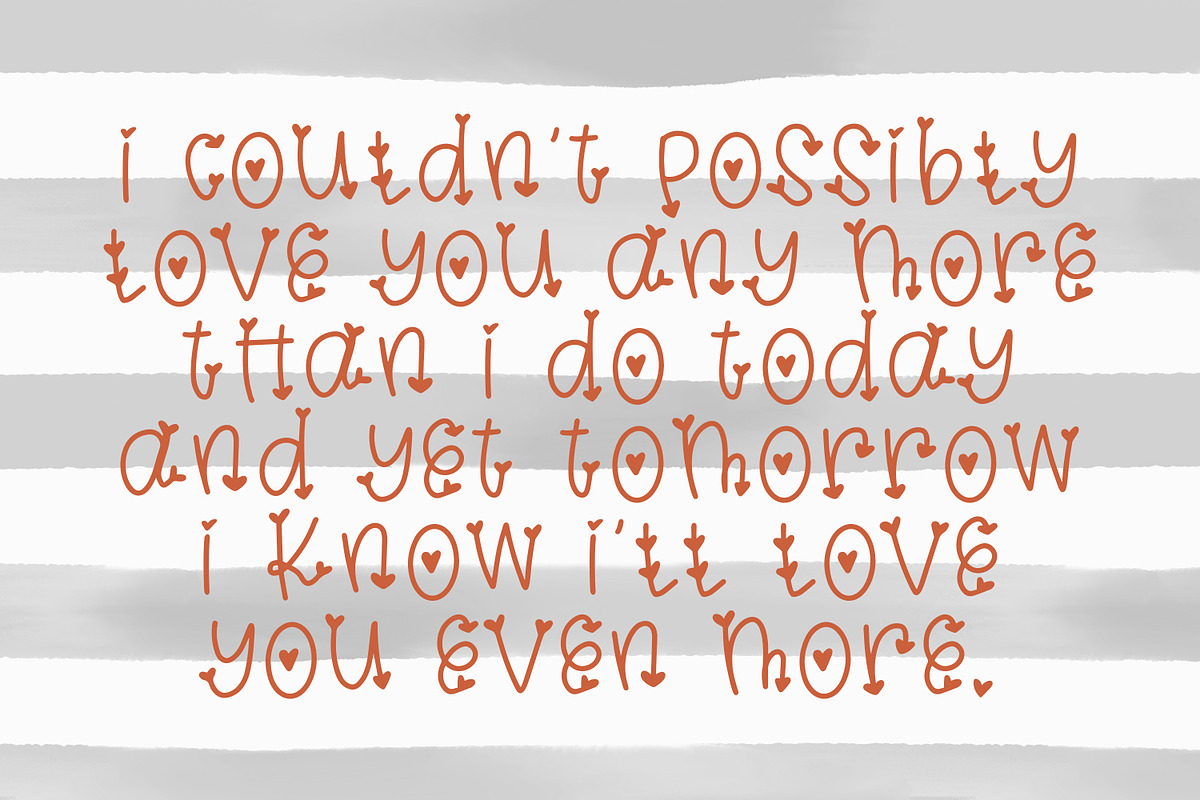 Heart Stash Font with Heart Doodles!, a Symbol Font by Affinity Grove (Photo 2 of 8)