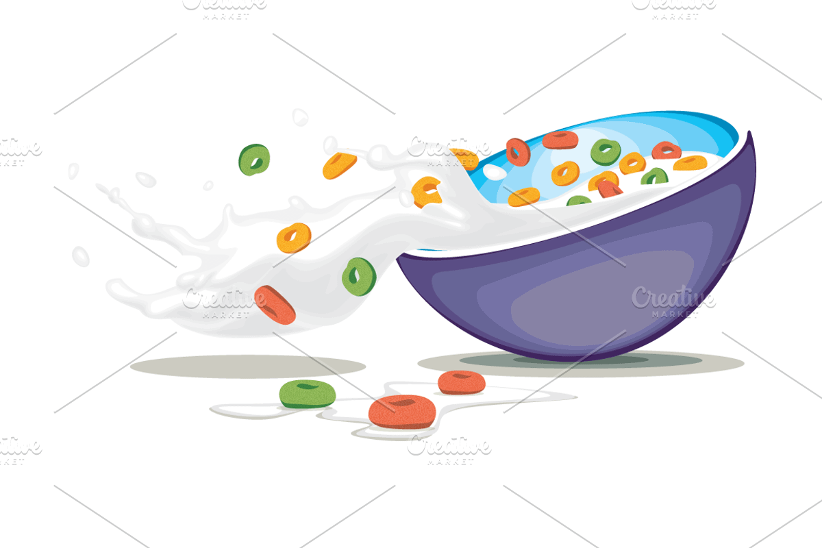 Vector Cereal Bowl, a Food Illustration by vectalex (Photo 3 of 3)