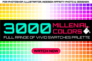 3000 millenial color swatches set, a Palette Add-On by ToonPlanet Vector Assets (Thumbnail 1 of 9)