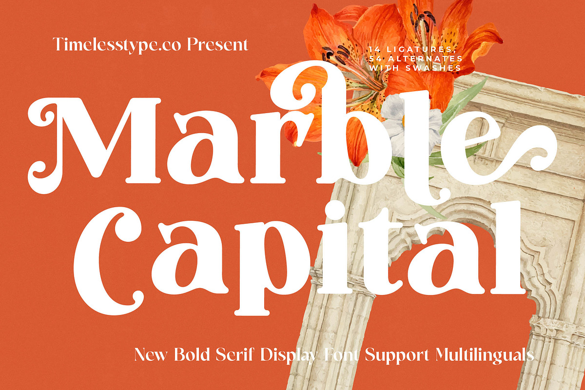 Marble Capital Bold Serif Font, a Serif Font by timelesstype.co (Photo 1 of 20)