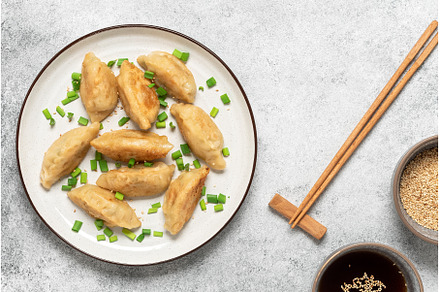 Traditional asian fried dumplings
