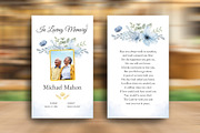Flower Prayer Card For Funeral, a Card Template by Madhabi Studio (Thumbnail 3 of 3)
