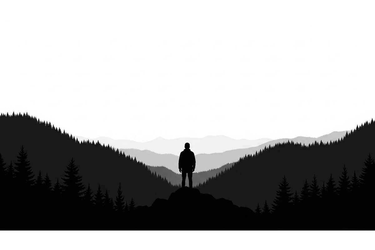 Mountain Pines Silhouette, a Graphic by hafijul (Photo 13 of 17)