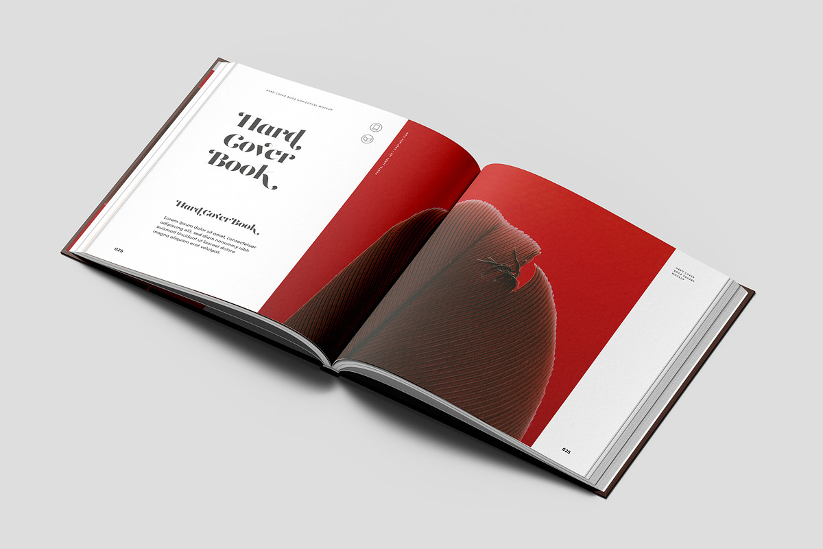 Hard Cover Square Book Mock-up, a Books & Magazine Mockup by Yogurt86 (Photo 6 of 19)