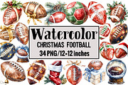 Christmas Football, an Illustration by Design Market (Thumbnail 1 of 3)
