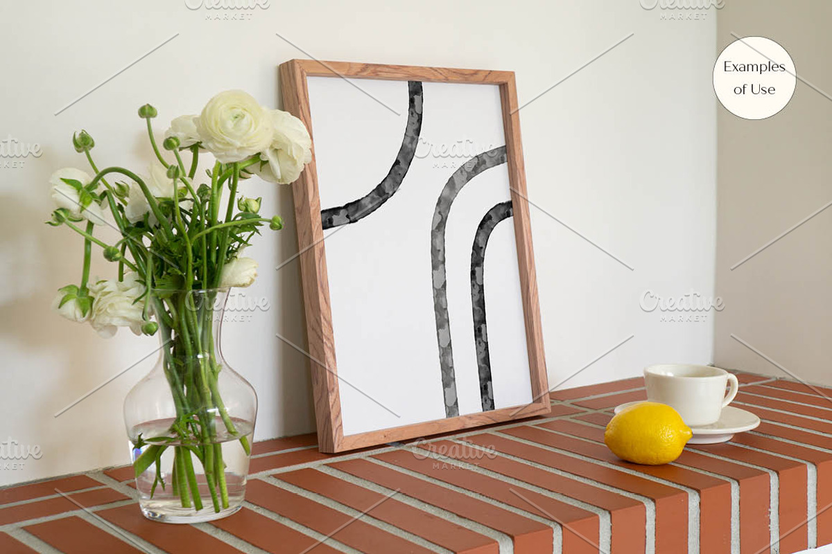Wood Frame Mockup, PSD, 300dpi, a Print Template by LOPEstudio (Photo 3 of 5)