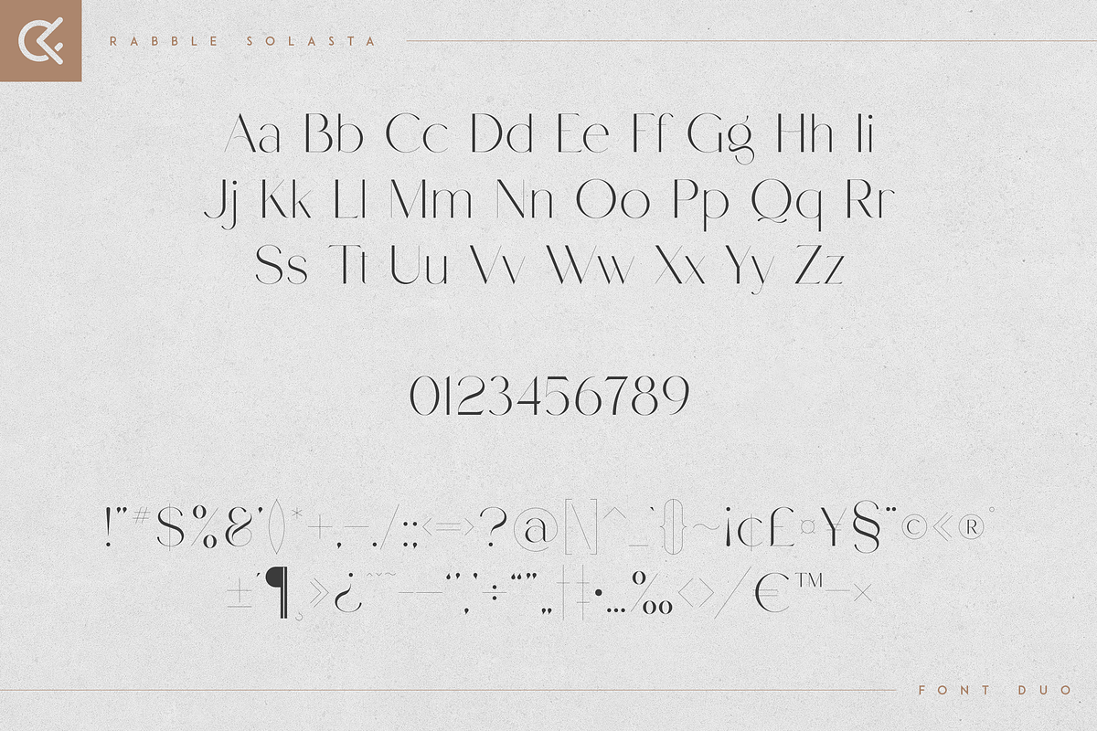 Rabble & Solasta - modern font duo, a Script Font by Only Fonts (Photo 6 of 12)