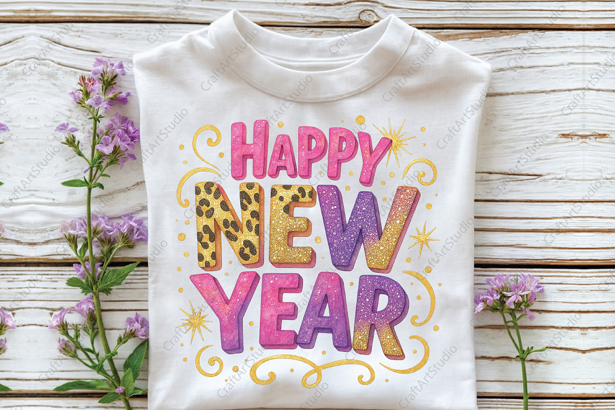 Happy New Year Leopard PNG, an Illustration by CraftArtStudio (Photo 2 of 4)