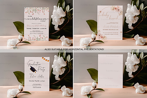 5x7 Invitation Mockup Boho Card Mock