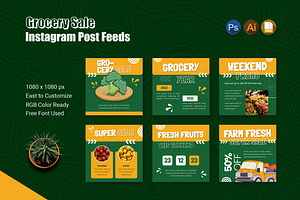 Grocery Sale Instagram Post, a Social Media Template by Esensifiksi.studio