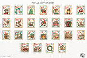 Christmas Postage Stamps PNG, a Seasonal Illustration by Markicha Art (Thumbnail 4 of 6)