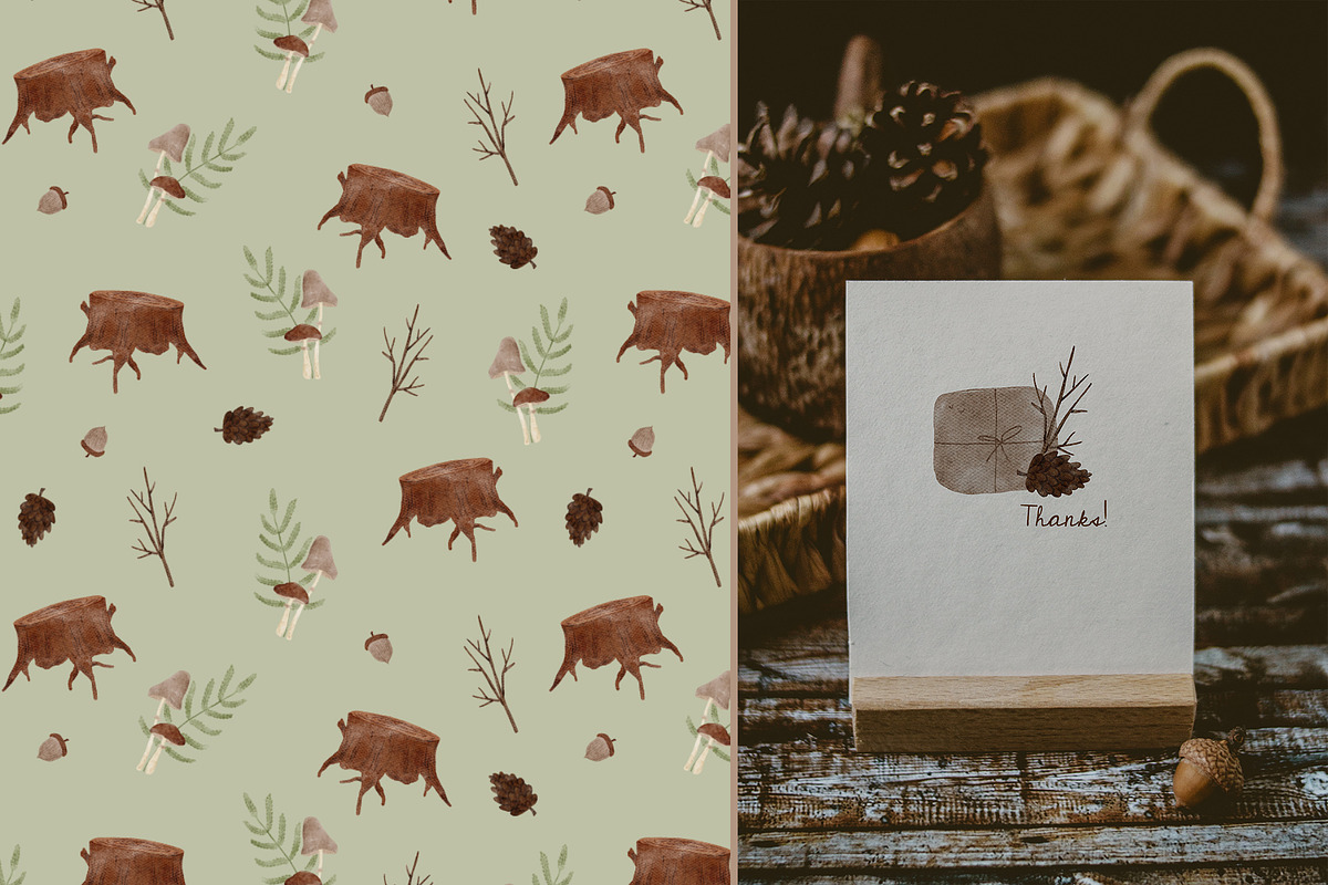Cozy Autumn | Cliparts and Patterns, an Object Illustration by OkPen (Photo 15 of 18)