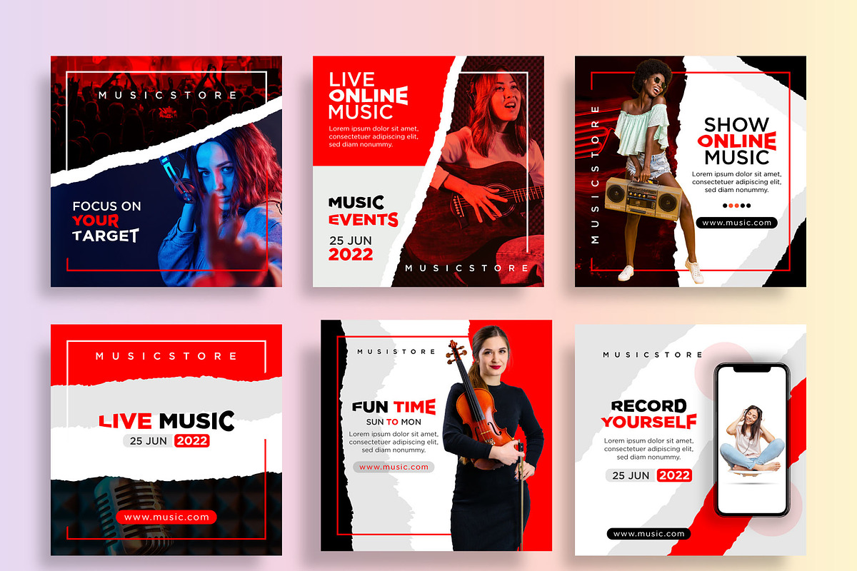 Social Media Post Banner Template, a Social Media Template by MightyDesign (Photo 1 of 6)