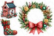 Cute Christmas Clipart, Png, an Illustration by DreamPrint404 (Thumbnail 3 of 4)