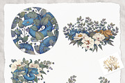 White peonies bouquet, snake clipart, an Illustration by WonderWonder (Thumbnail 2 of 9)