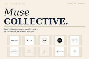 Muse Collective — 80 Editorial Logos, a Branding & Logo Template by Just Necessary