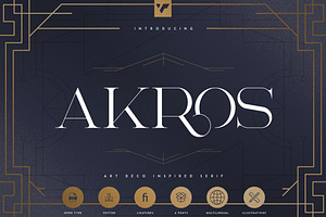 Akros - Art Deco Serif Extras