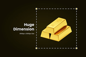 3D Gold Bar Ilustration