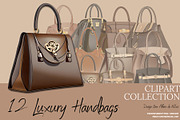 Luxury Handbags Clipart Collection, an Object Illustration by Une Affaire de Filles (Thumbnail 1 of 4)