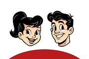 Retro People Avatar Bundle, a Person Illustration by Tekuni (Thumbnail 11 of 12)