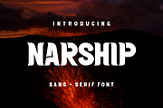 Narship, a Sans Serif Font by lelevien (Thumbnail 1 of 4)