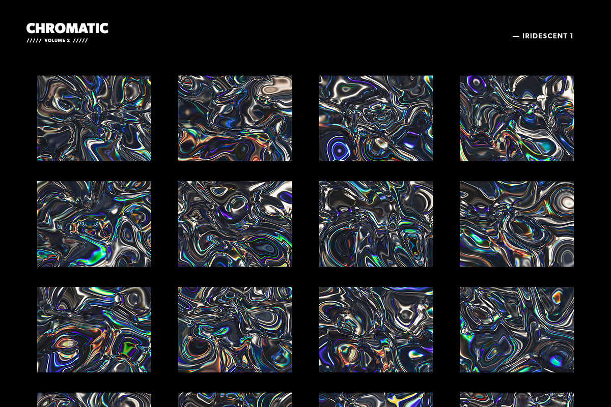 CHROMATIC - Liquid metal backgrounds, a Texture Graphic by RAWSTR (Photo 3 of 9)