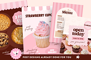 Bakery Instagram Templates Canva, a Social Media Template by Design Pixie (Thumbnail 6 of 7)