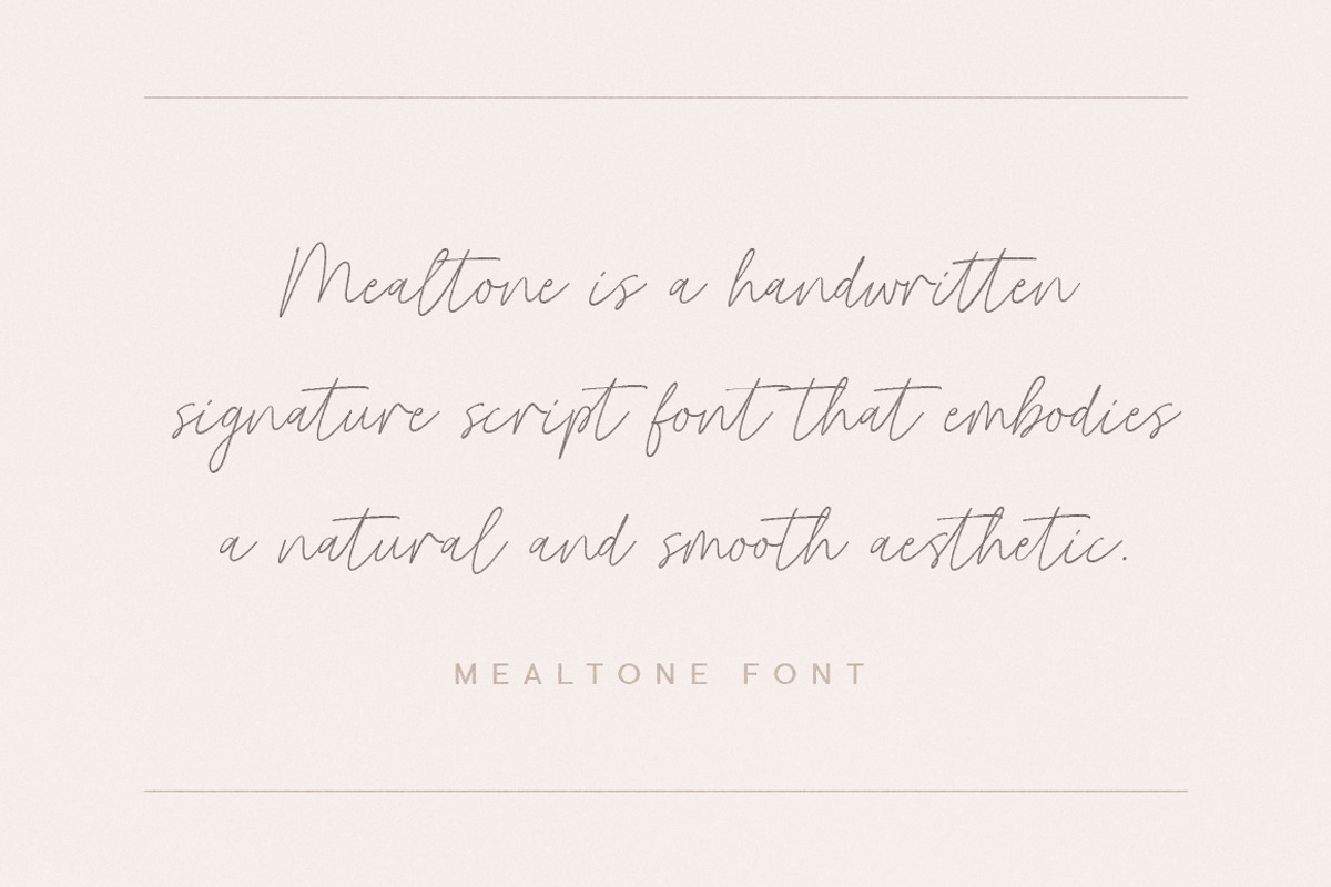 Mealtone Signature Script Font, a Script Font by Typebae (Photo 5 of 8)