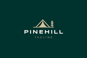 Pine hill logo template illustration, a Branding & Logo Template by Dyn Studio