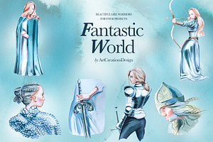 Watercolor Fantastic World Clipart