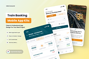 Train Booking UI Mobile Apps, an UI Kit Template by SquidPixey (Thumbnail 1 of 3)