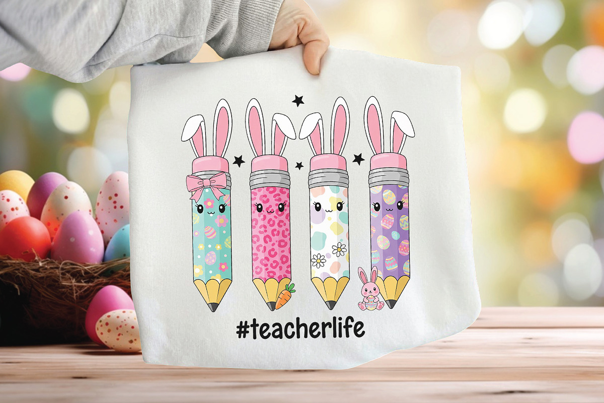Easter Teacher Pencil PNG, an Illustration by CraftArtStudio (Photo 1 of 4)