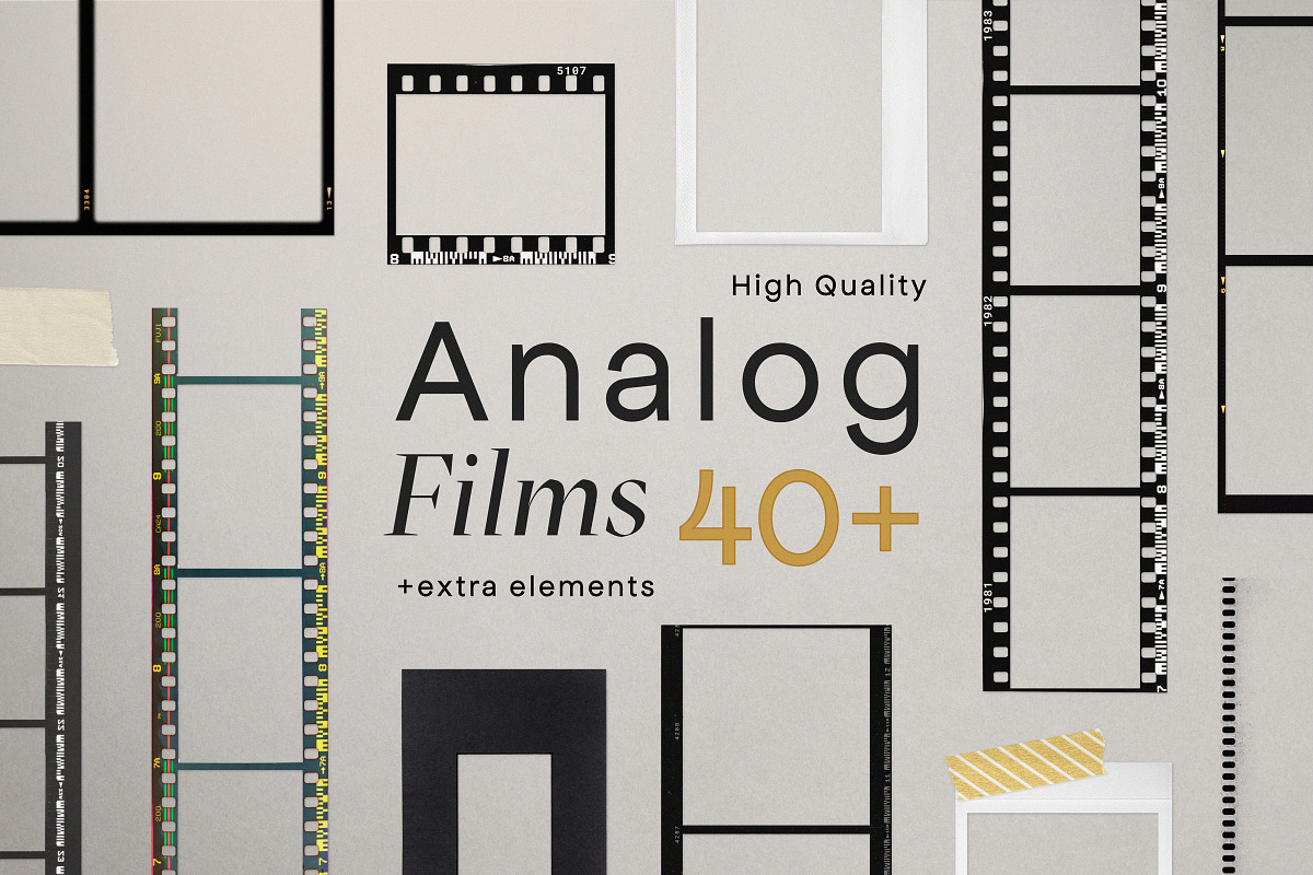 High Quality Film Frames Kit, a Product Mockup by Sparrow & Snow (Photo 1 of 9)
