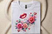 Watercolor Valentine Smooch Clipart, an Illustration by SinaCreation (Thumbnail 5 of 11)