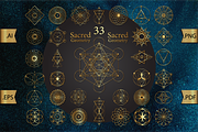Sacred Geometry Gold Magic Mandalas, an Object Graphic by GraphicRedStudio (Thumbnail 1 of 7)