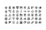 50 SaaS Dashboard Icons, an Outline Icon by Side Project (Thumbnail 3 of 8)