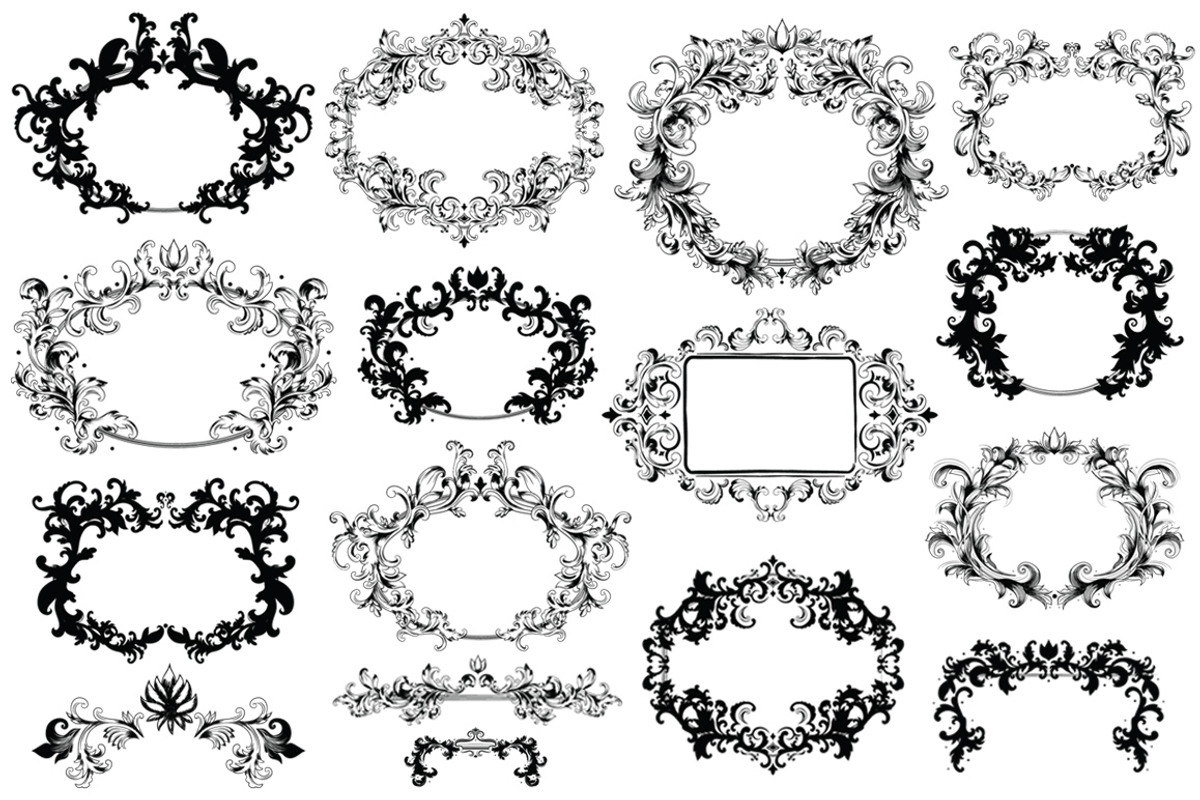 Set of unique Victorian frames, an Object Graphic by Transia (Photo 3 of 3)