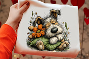 Whimsical Spring Dog Clipart, an Illustration by OK Design (Thumbnail 5 of 6)