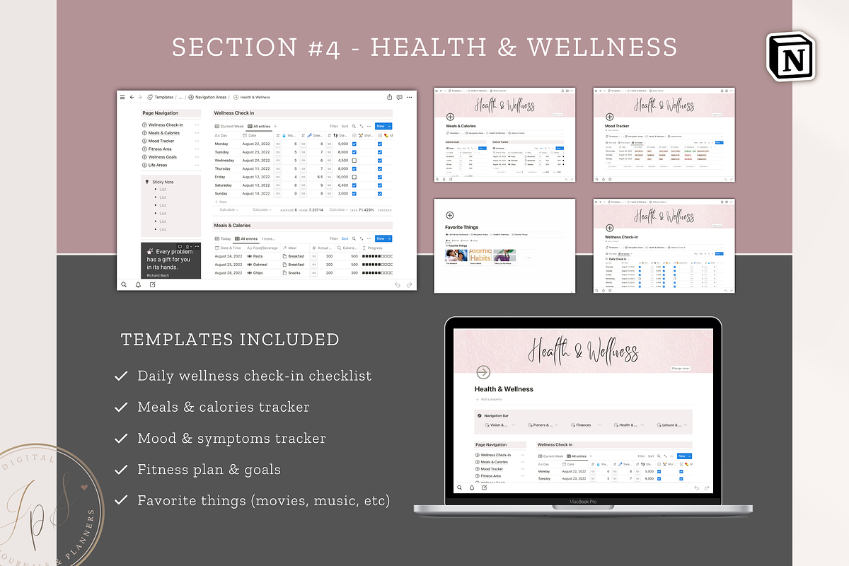 Notion Life and Work Planner, an App Template by Designs by Darowan (Photo 6 of 10)