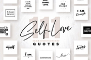 111 x Self-Love Quotes - B/W Edition, a Social Media Template by The Wedding Shop (Thumbnail 1 of 8)