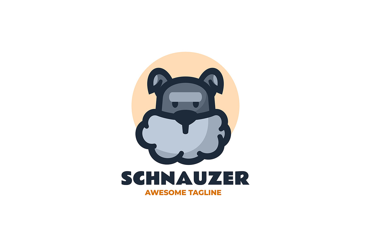 Schnauzer Simple Mascot Logo, a Branding & Logo Template by Artnivora.Std