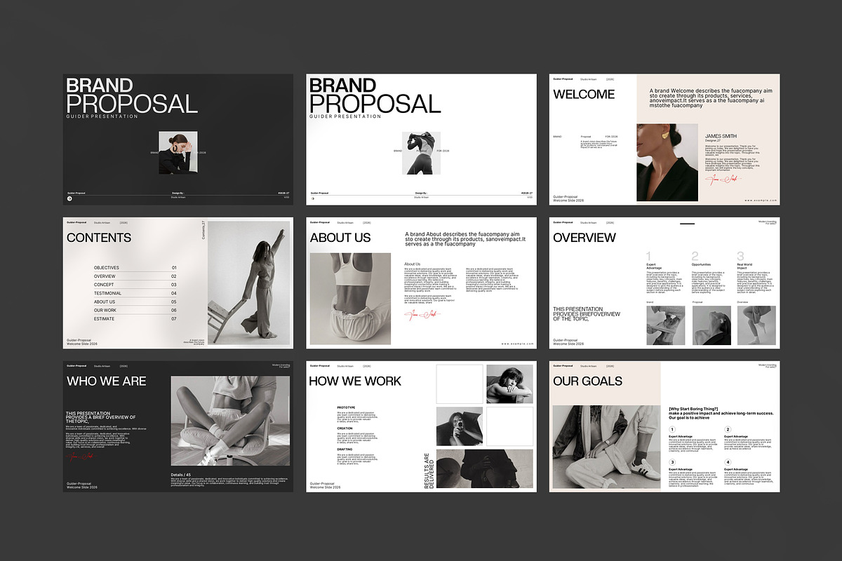 Guider Brand Proposal Presentation, a Presentation Template by Studio Artisan (Photo 7 of 9)